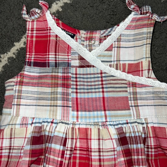 Vintage Faded Glory Christmas Plaid Newborn Outfit NWT - Picture 3 of 6